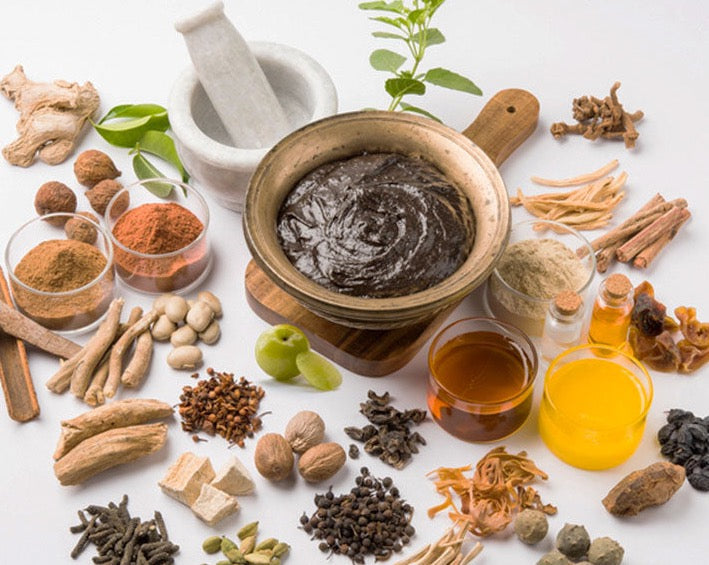 Health benefits of chywanprash ayurveda herbs texture thick jam